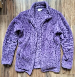 sehr schön lila Damen Flauschjacke Teddyjacke Fleecejacke flauschige Jacke mit Reißverschluss, Größe M, von Infinity Woman, vorn mit 2 Jackentaschen, 100% Polyester, wunderbar warm u. flauschig