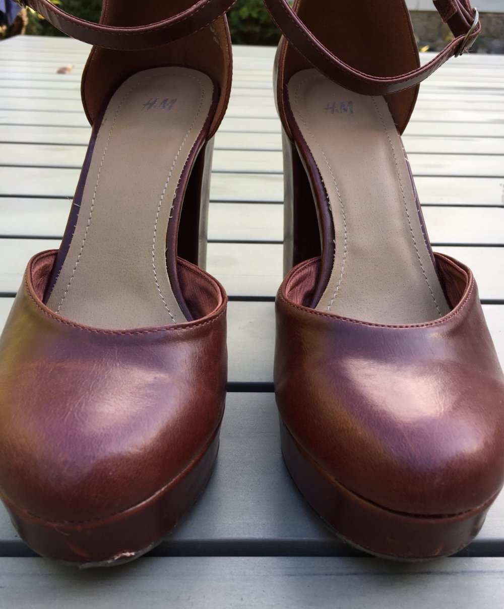 H&M Plateau PUMPS Riemchen BLOCKABSATZ Gr. 40