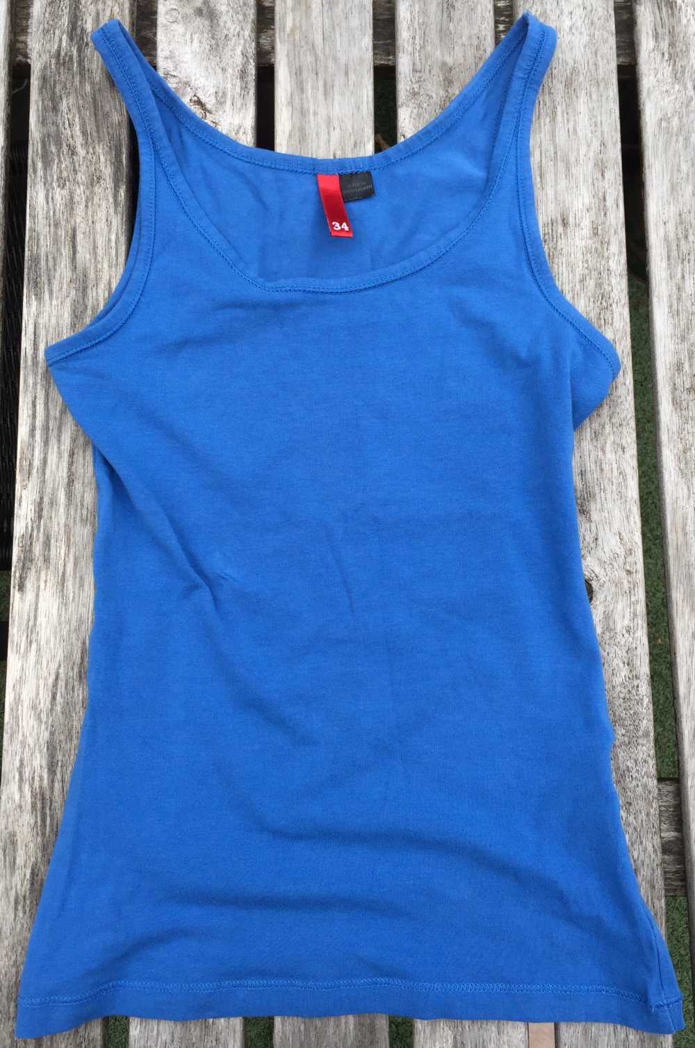 H&M Top TANKTOP mittelblau Gr. 34