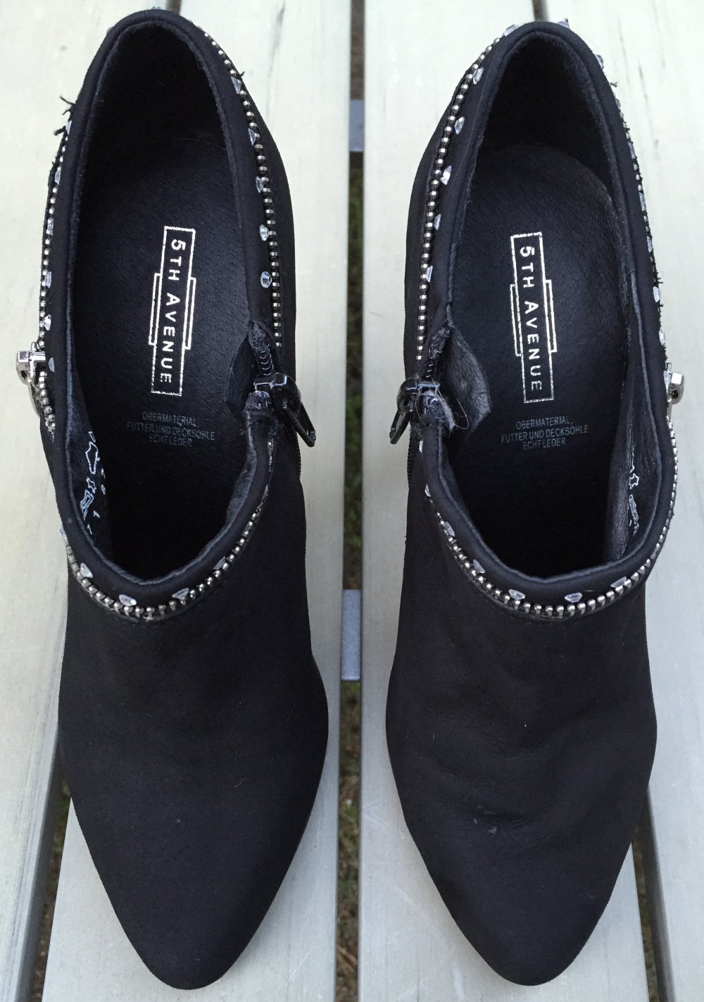 BOOTIES STIEFELLETTE Hochfront PUMPS mit BlingBling Gr. 38