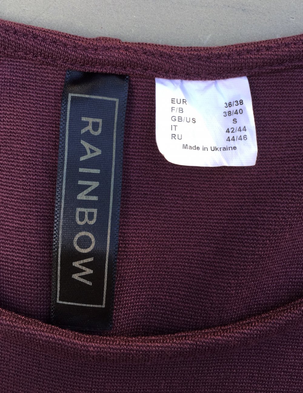 RAINBOW Peplum KLEID bordeaux/pflaume Schößchen Gr. 36/38
