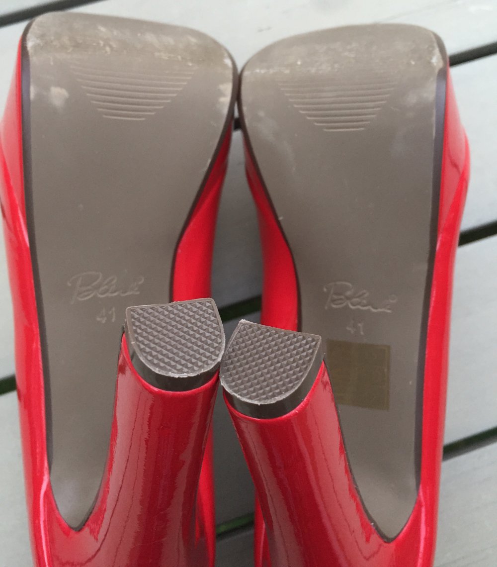 NEU: BLINK by BRONX Lack PUMPS Plateau KNALLROT Gr. 41