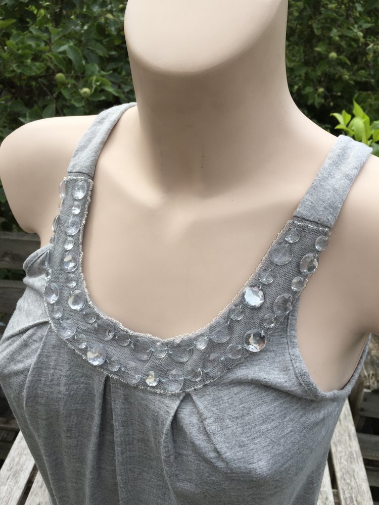 TUCHUZY? Tunika KLEID grau BlingBling Gr. S