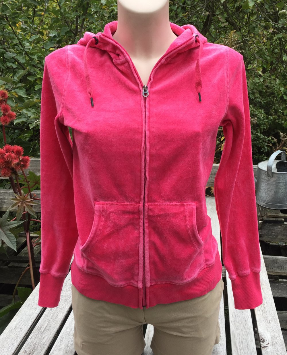 H&M SWEATJACKE Velour/Samt/Nicki PINK Gr. M (S)
