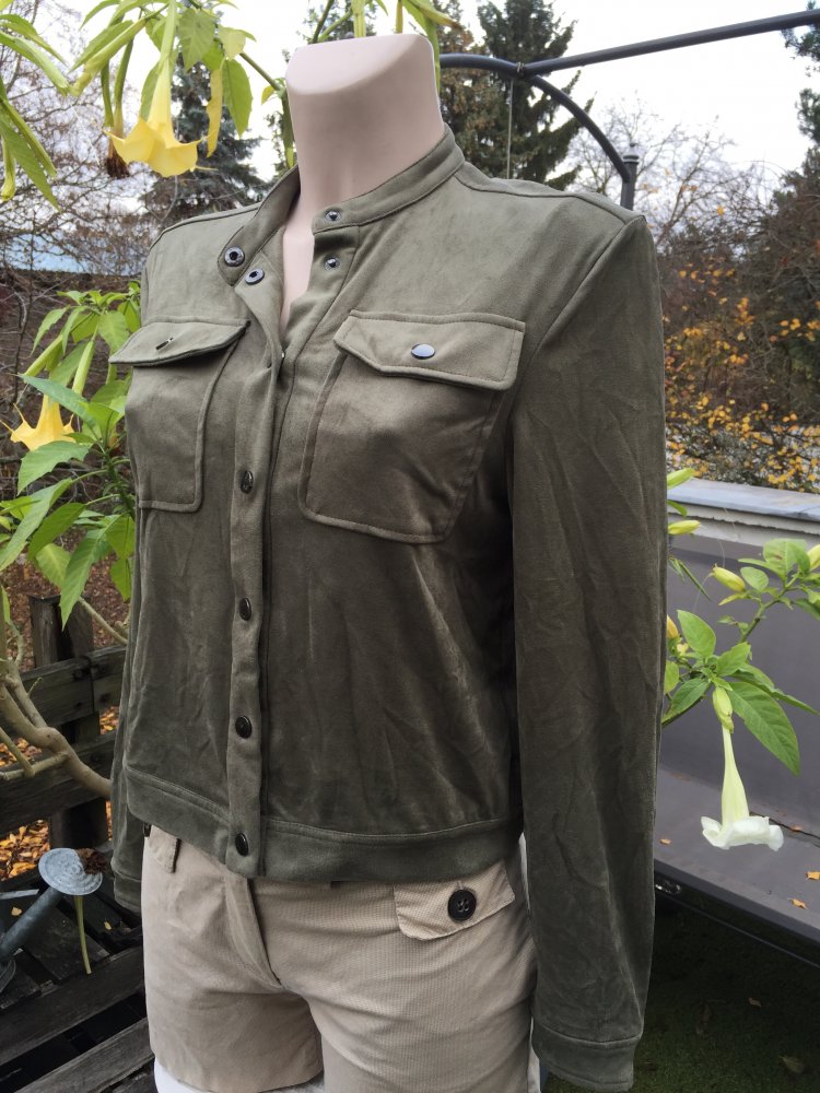 VERO MODA Velour JACKE Fia Ivy Green