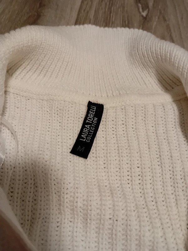 Weiß Pink Gestreifter Pullover V-Ausschnitt Laura Torelli M NEU