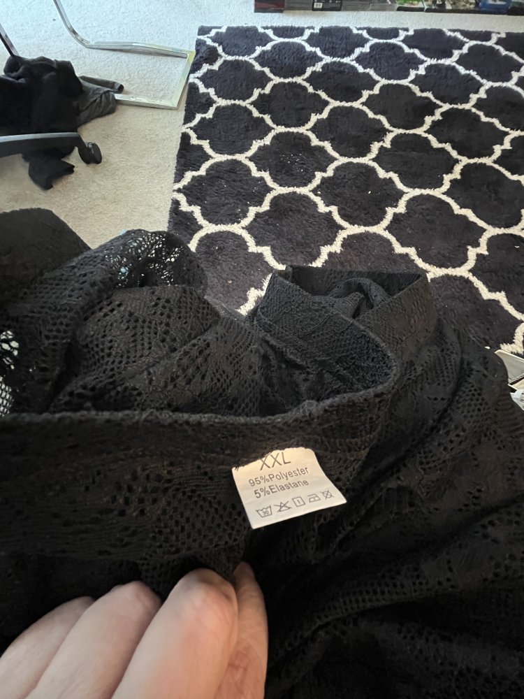 Spitzenleggings schwarz, Größe XXL, stabil/fest – neu und ungetragen