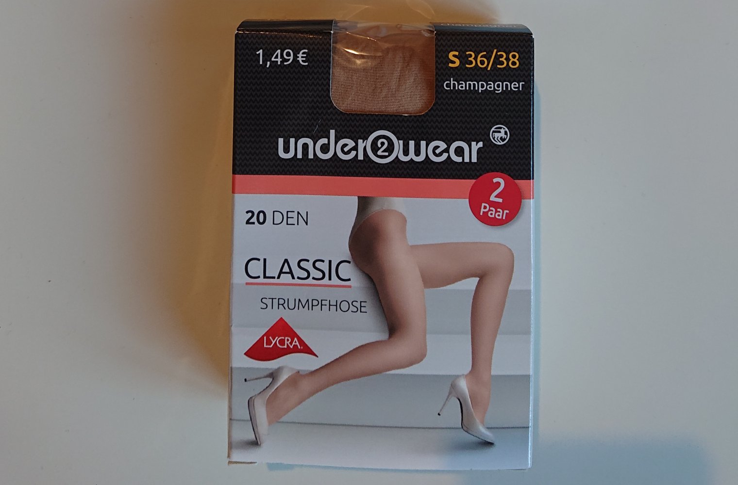 Doppelpack Strumpfhose champagner 20den 36/38