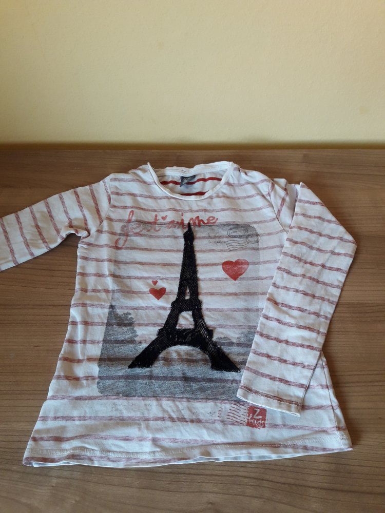 tolles Longsleeve von Zara in Gr. 110 mit Eifelturmmotiv