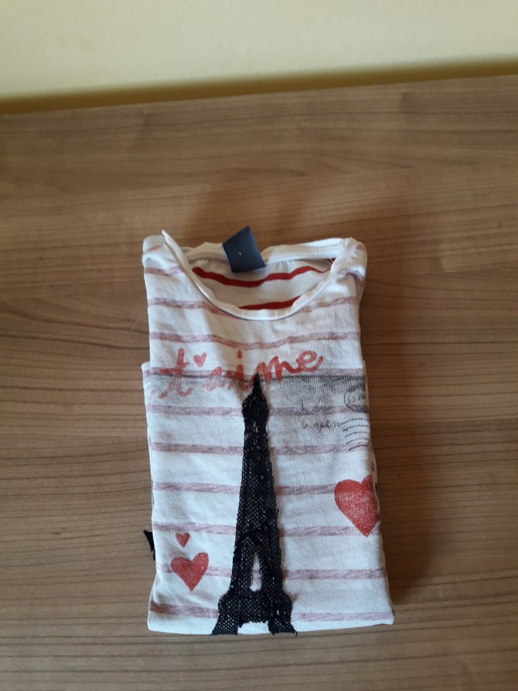 tolles Longsleeve von Zara in Gr. 110 mit Eifelturmmotiv
