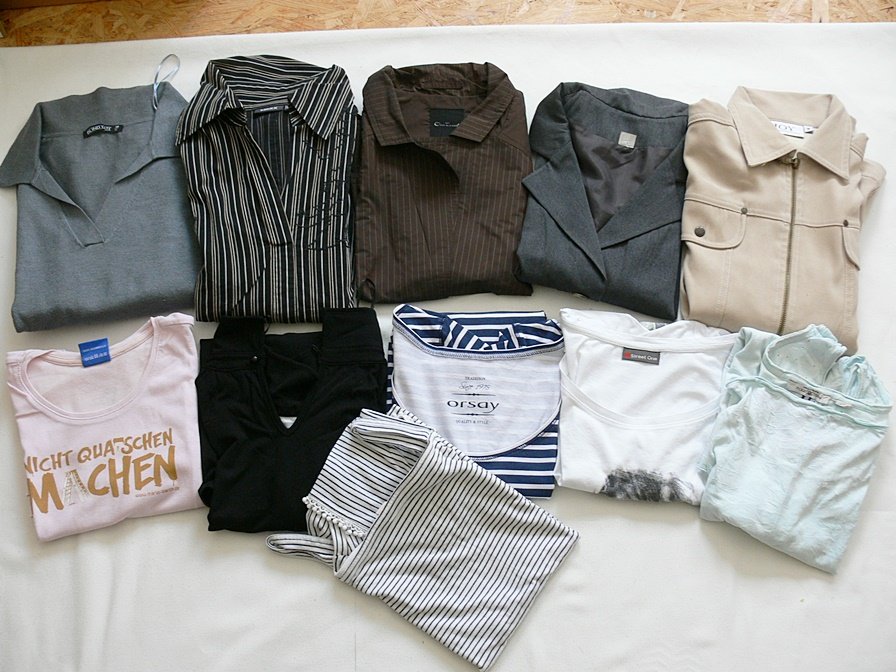 Klamottenpaket in 38 - 11 Teile - Shirts, Bluse, Weste,Jacke
