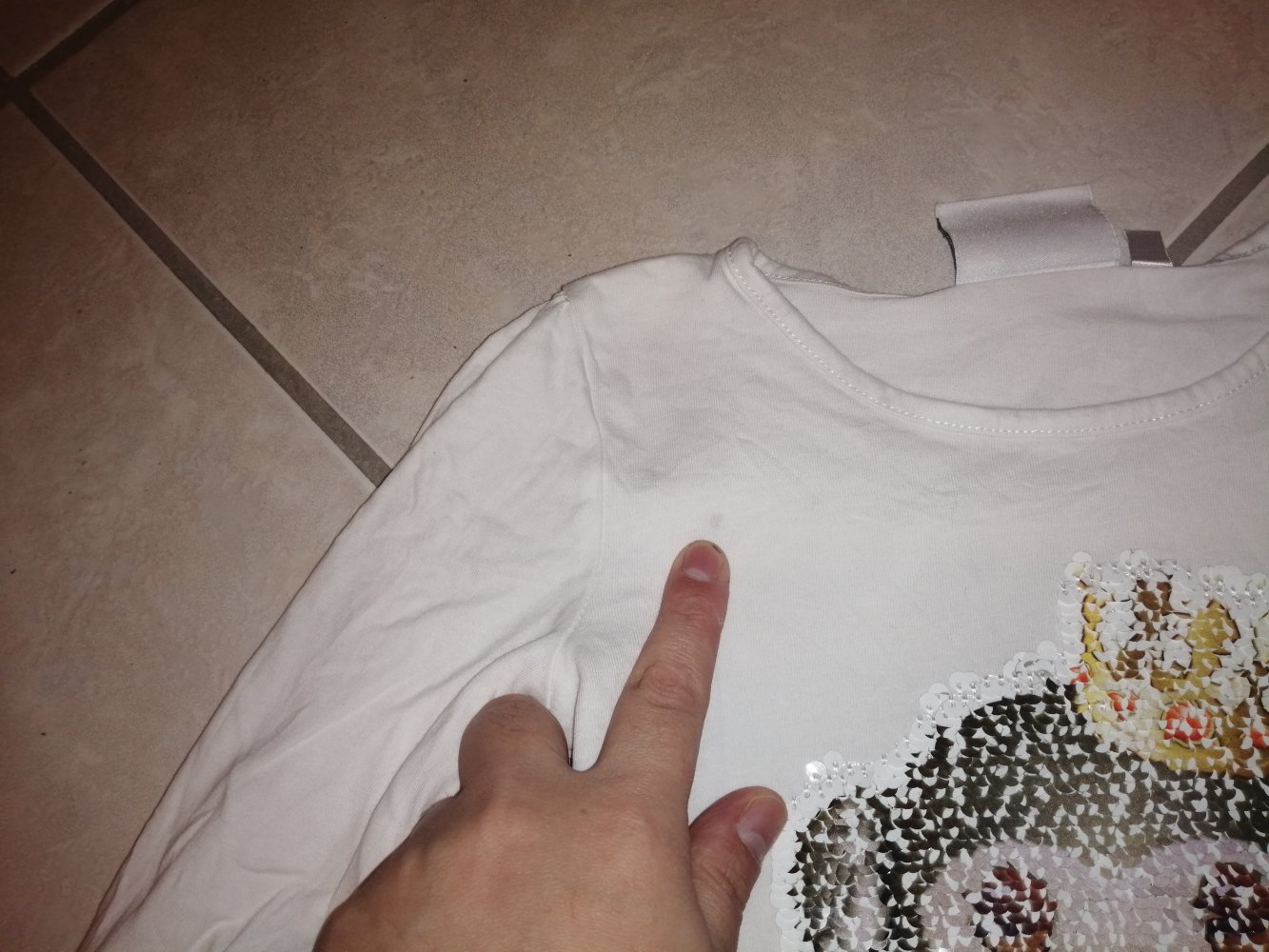 Langarmshirt Gr 110 kleiner Fleck vorhanden 