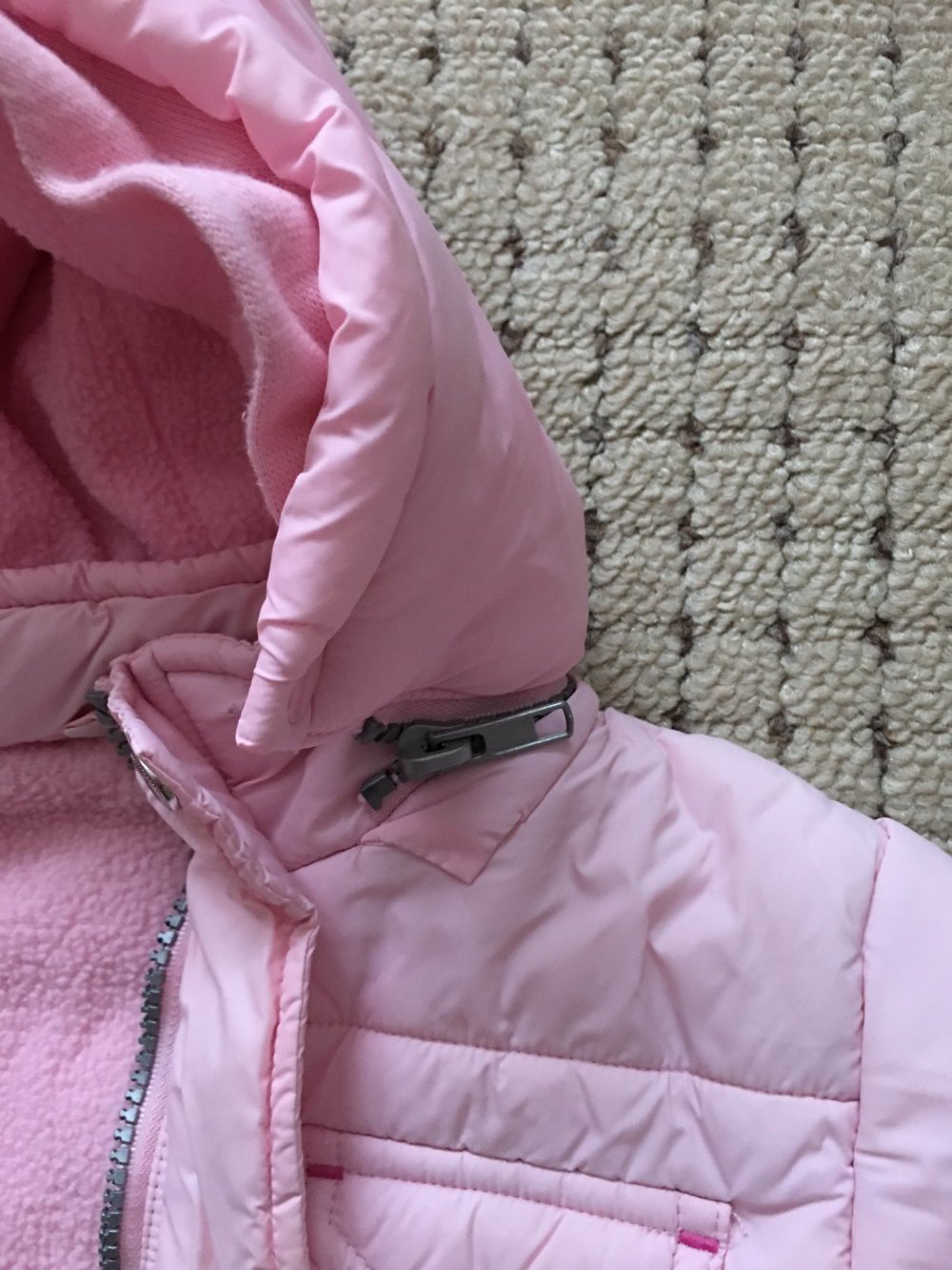 Mädchen Vokuhila Anorak schön warm Gr. 74 Rosa Top Zustand!