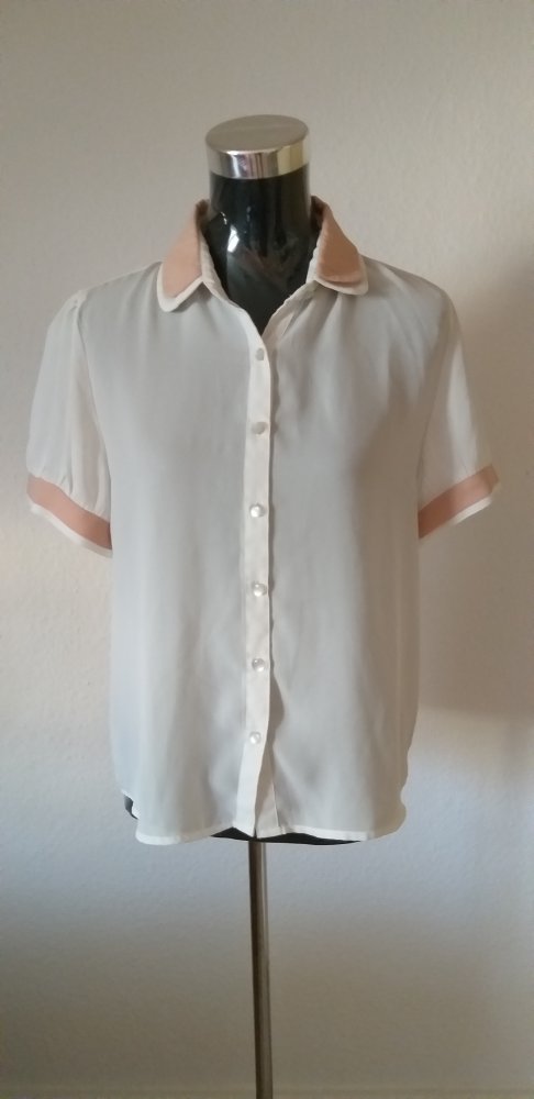 Primark Bluse mit Bübchenkragen Gr. M 40