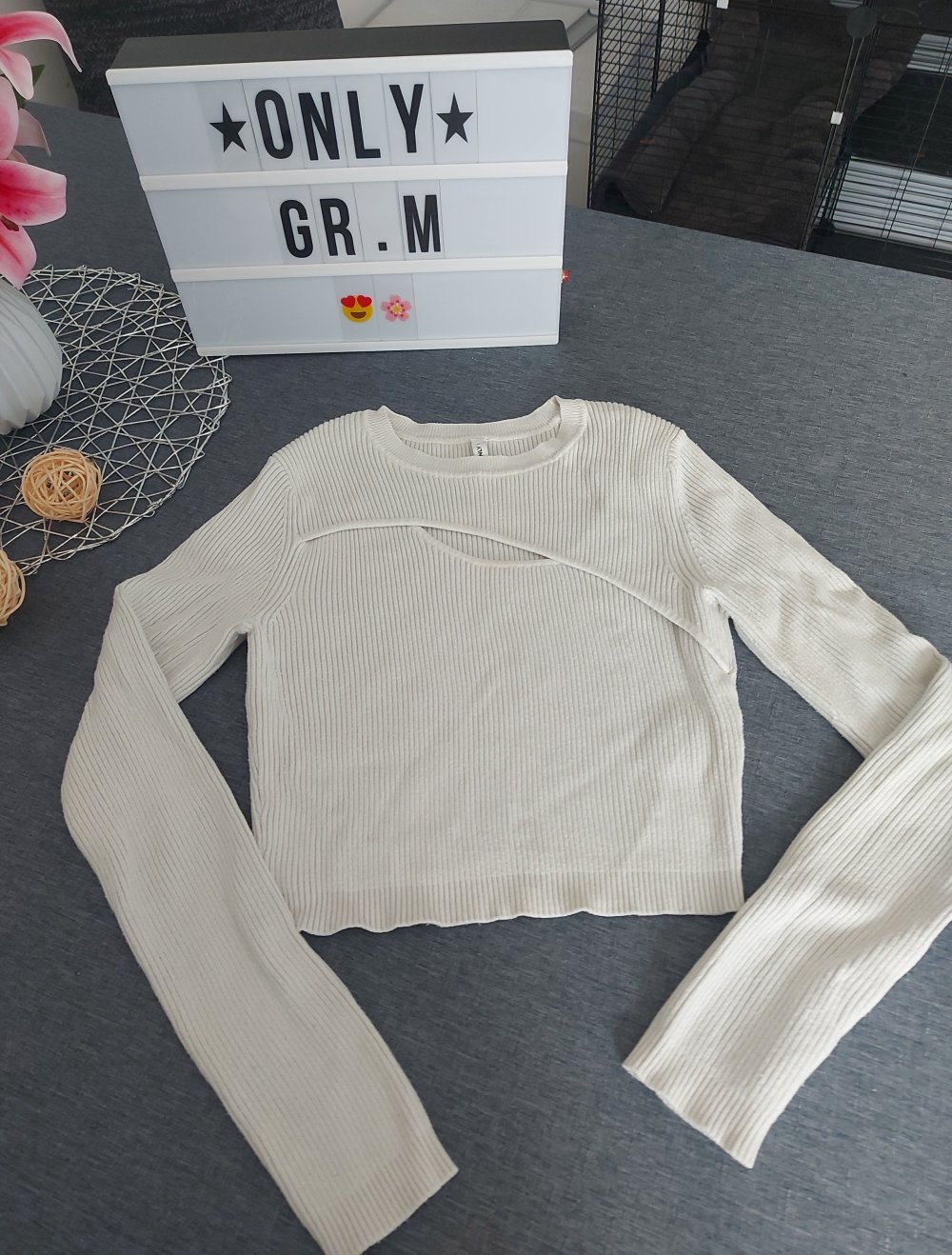 Cropped Langarmshirt Gr.M