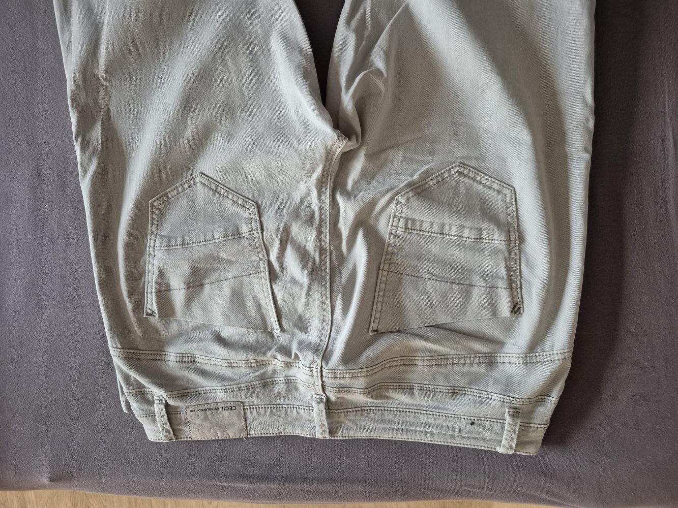 Cecil: beige/graue Sommerhose Gr. 29