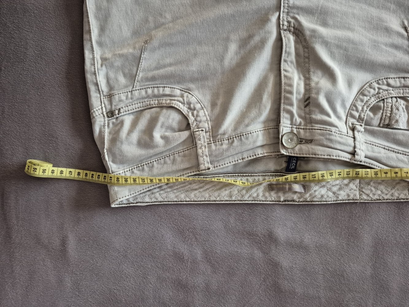Cecil: beige/graue Sommerhose Gr. 29