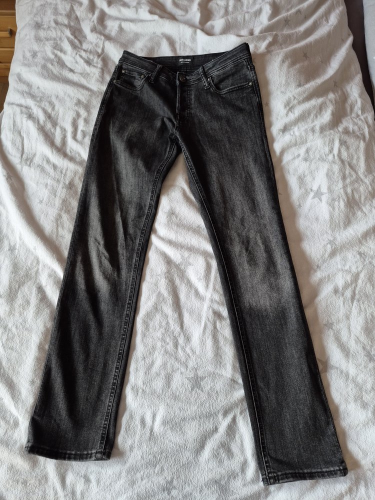 Jack & Jones: schwarz-graue Jeans Gr. 29/32