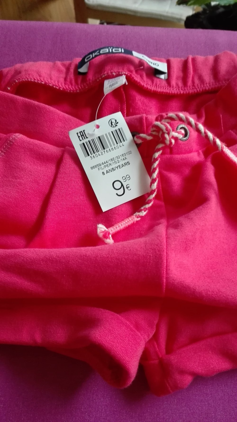 Okaidi: pink/weiße Short Gr. 128