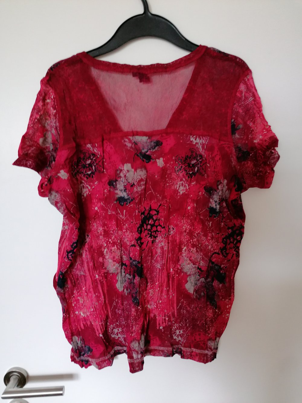 Cecil: rot gemustertes T-Shirt Gr L