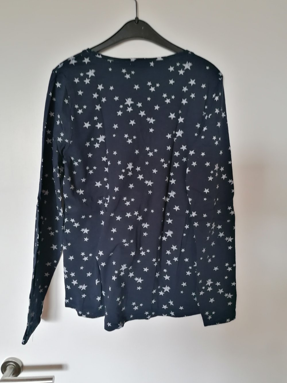 Tom Tailor Denim: dunkelblaues Longsleeve mit Sternen Gr. M
