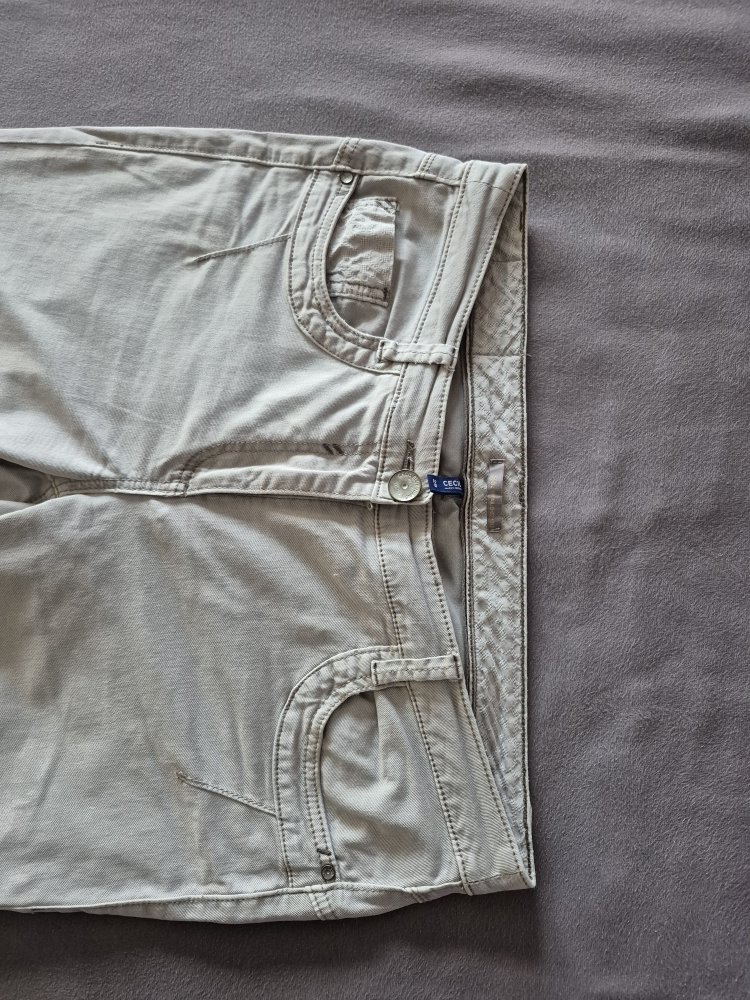 Cecil: beige/graue Sommerhose Gr. 29