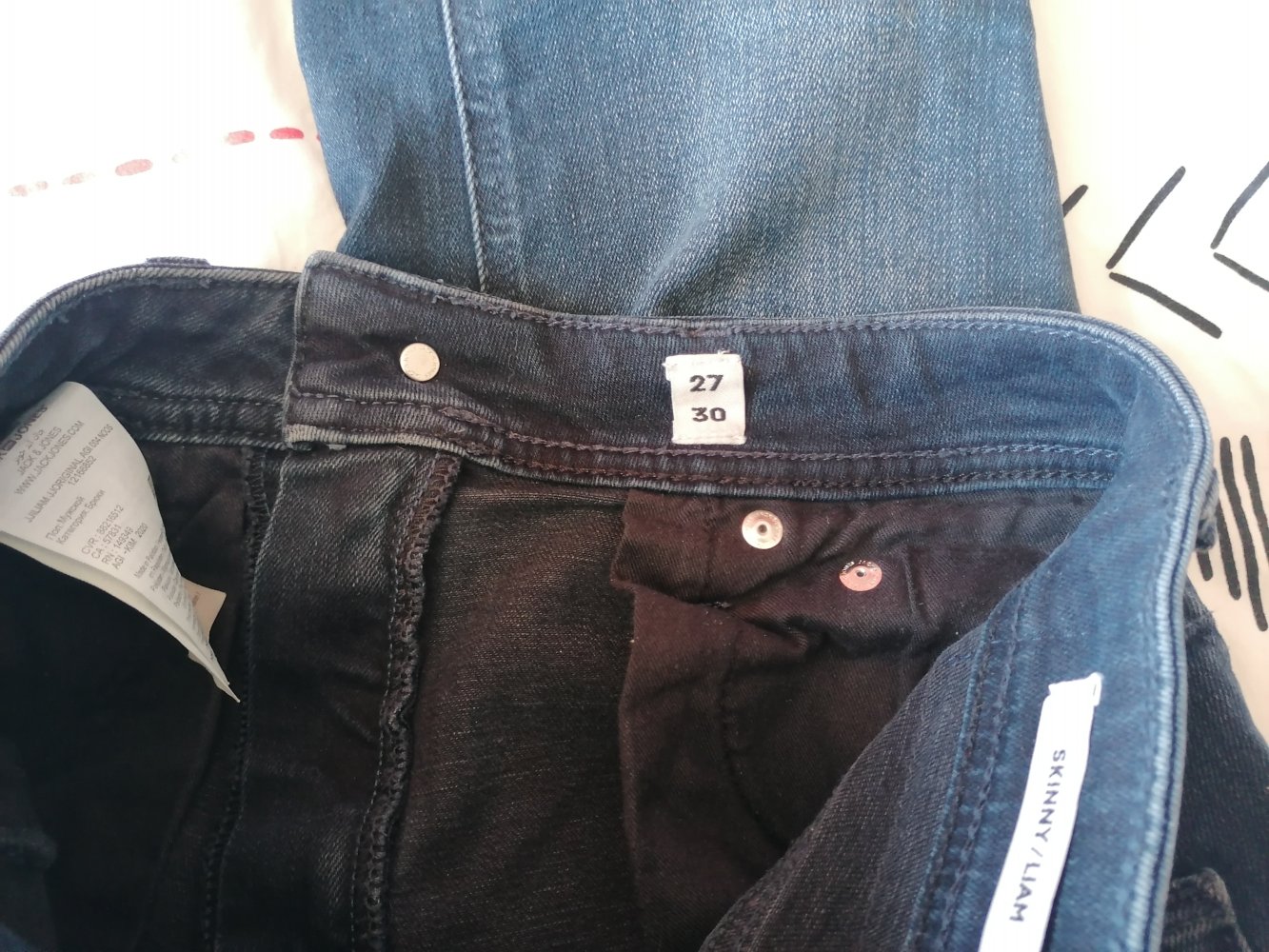 Jack & Jones: marineblaue Skinny Jeans 