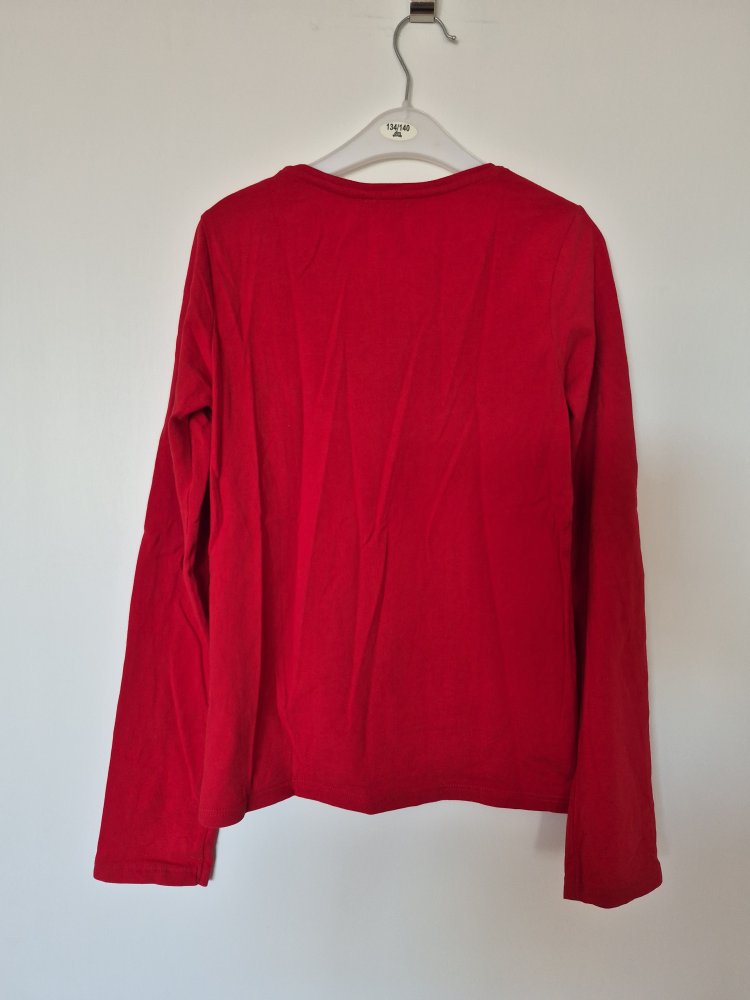 Okaidi: rotes Adventskalendershirt Gr. 152, top Zustand!