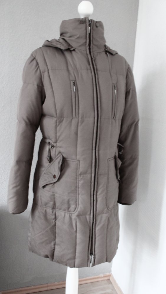 Winterjacke in grau-grün