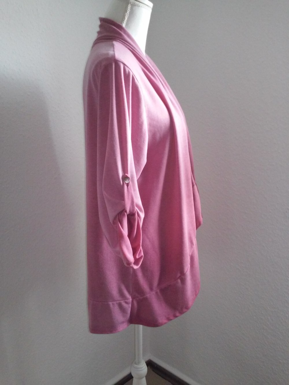 Jacke Cardigan Überzieher (ohne Verschluss) in Altrosa wasched