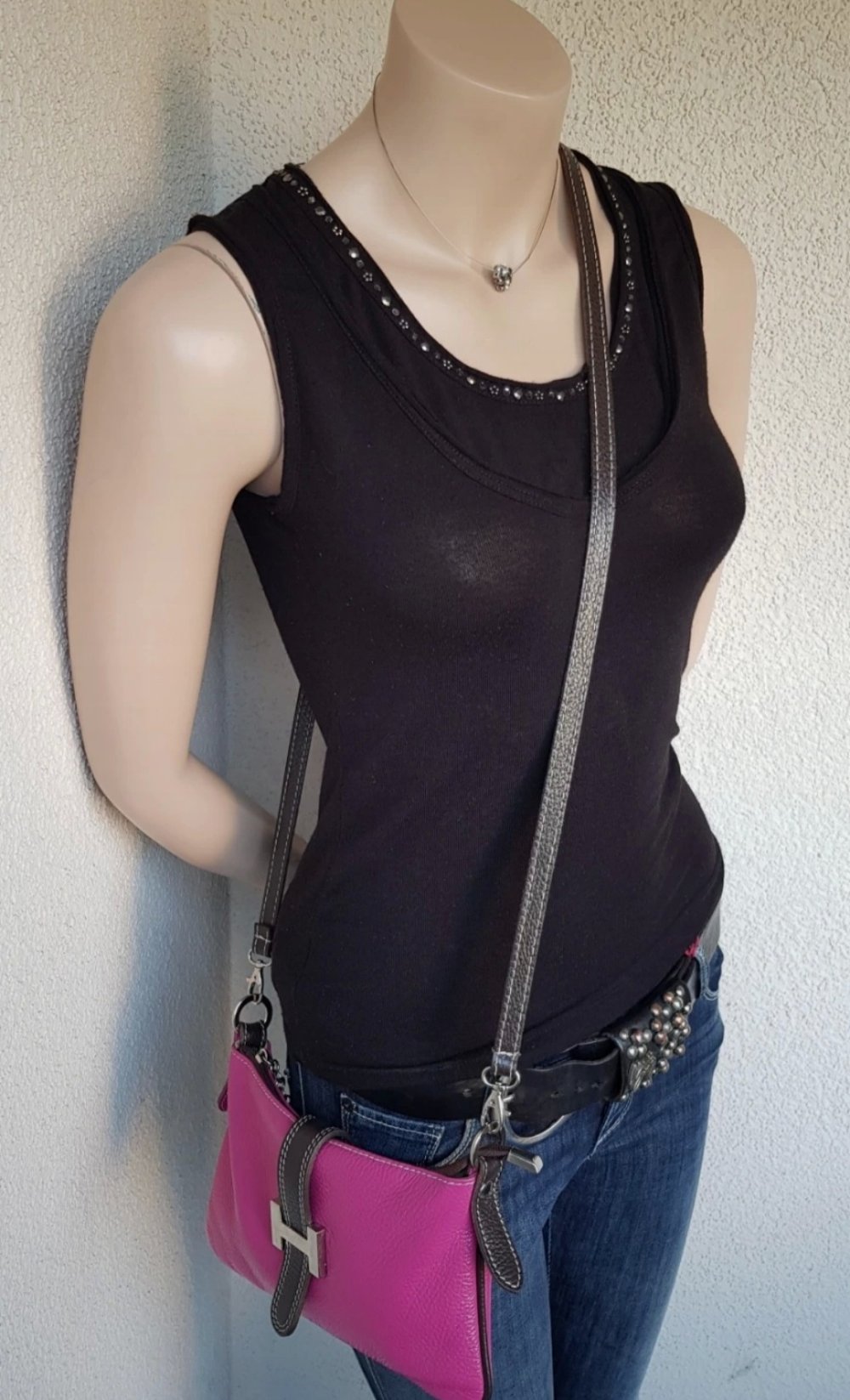 Top mit Glitzer-Ausschnitt von Elly - Gr. M