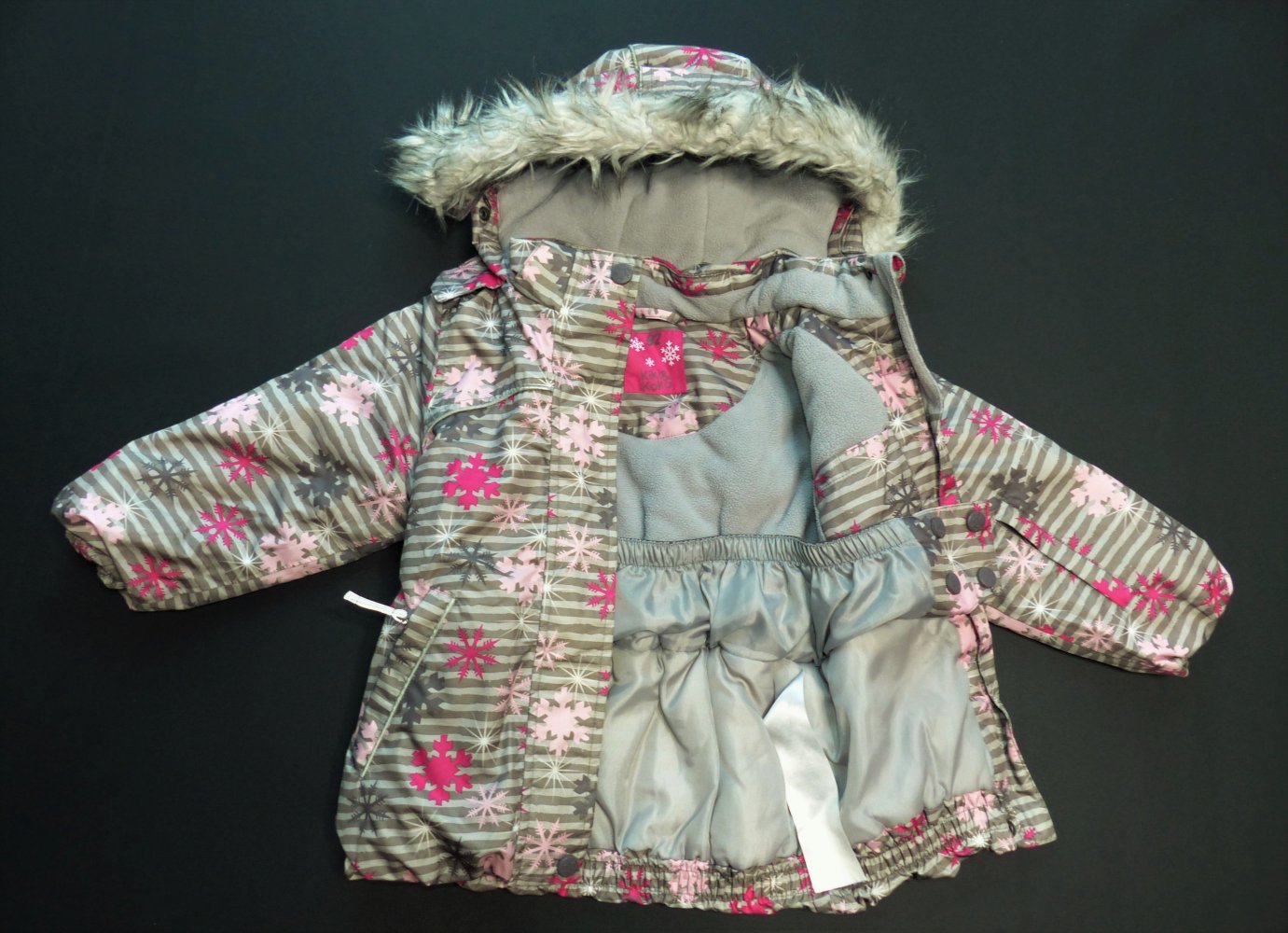Warme Mädchen Jacke Kiki & Koko Gr. 92 Steppjacke Winterjacke Mantel Daunenjacke sehr guter Zustand