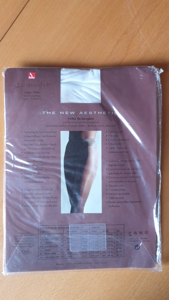 weiße Seidenstrumpfhose von Falke GR M/L NEU
