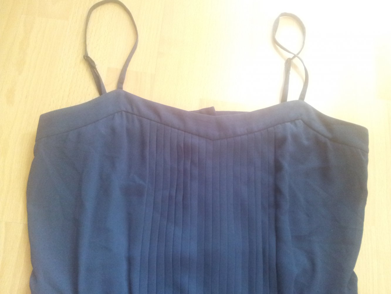 Kleid Minikleid Kleid Plissee dunkelblau mint & berry Gr. 42 NEU