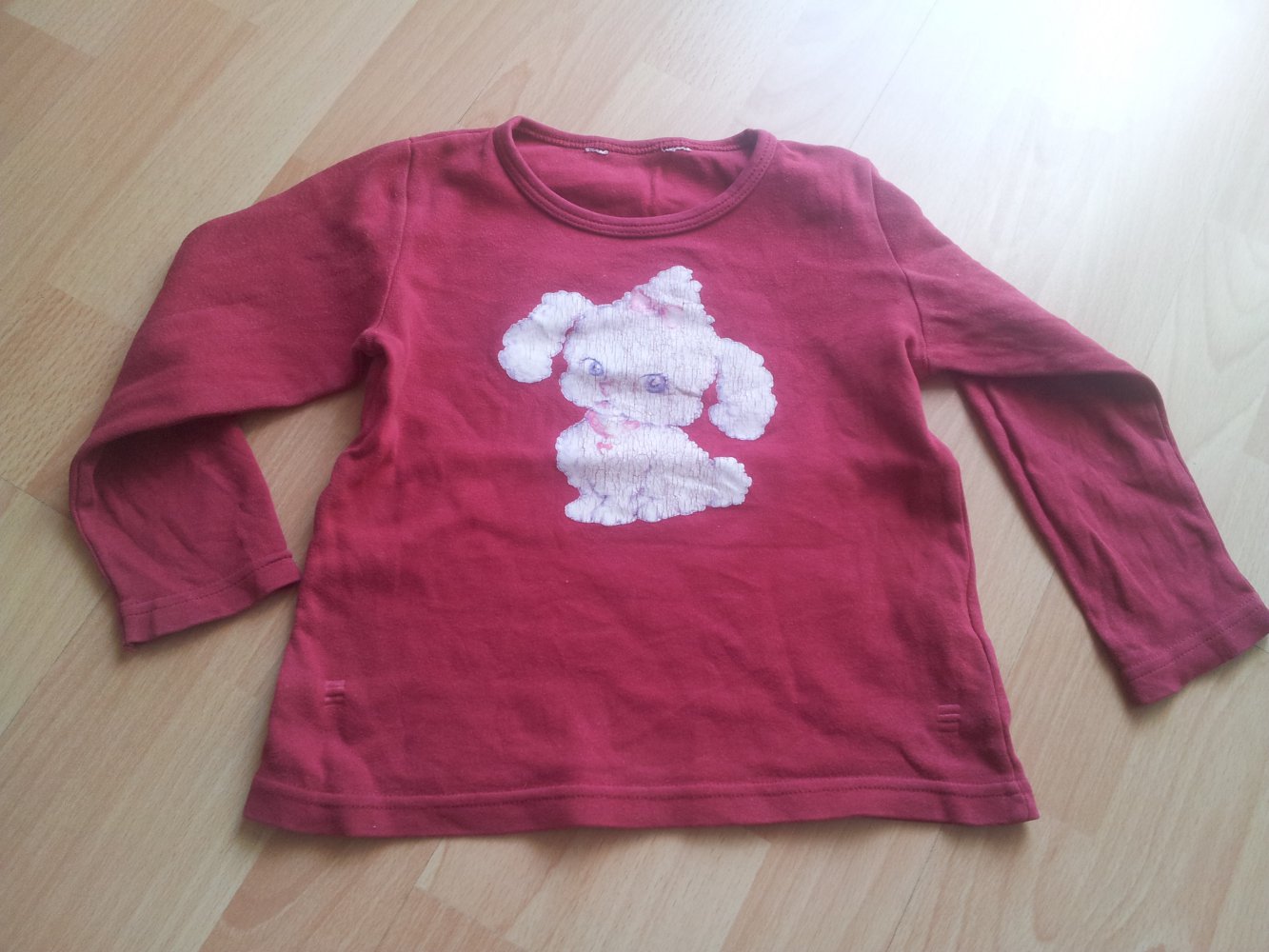 Pullover H&M rot weiß Hund Gr. 104