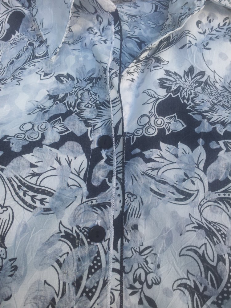 Bluse Chicc schwarz weiß ohne Ärmel Größe 40
