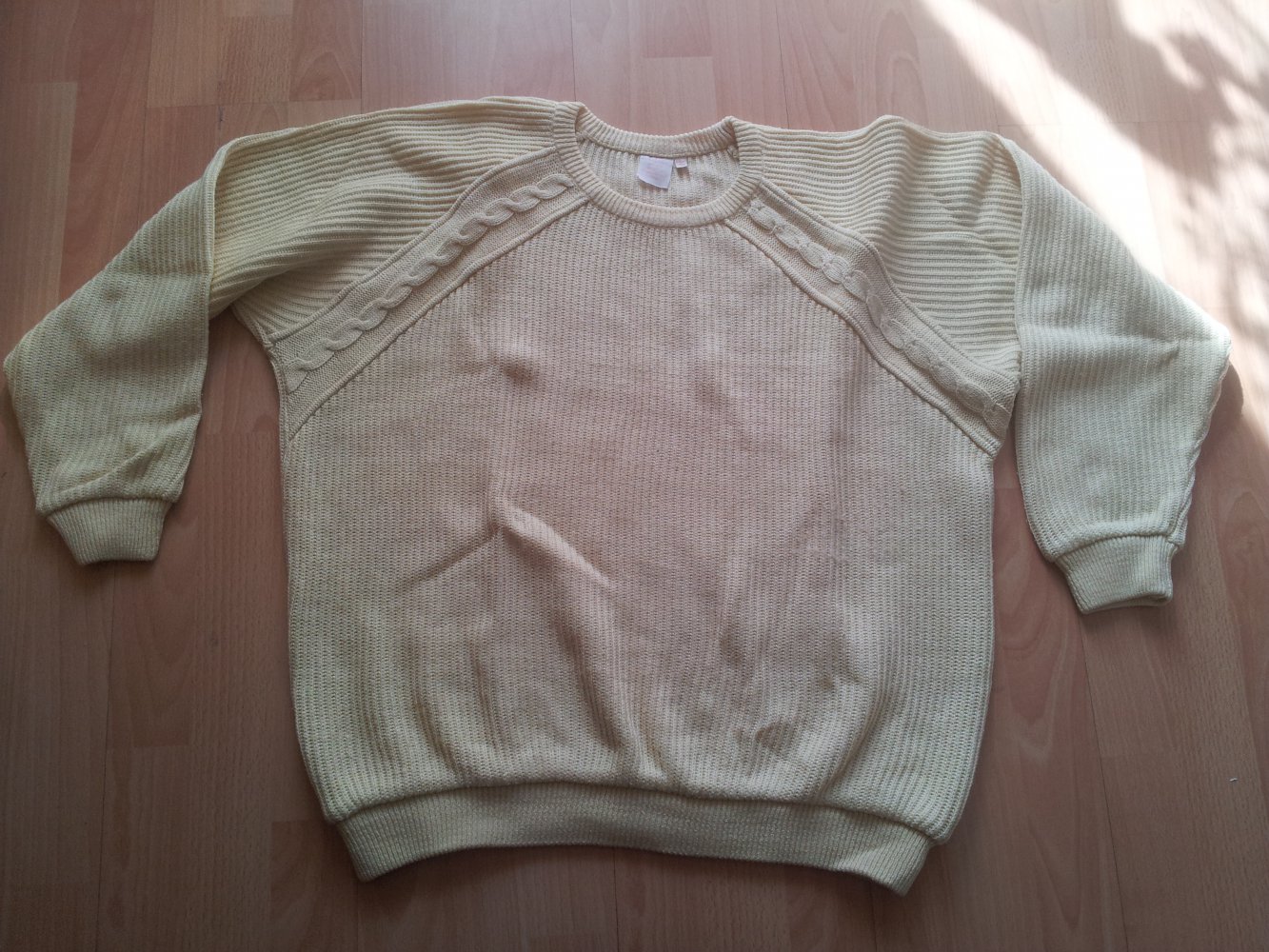  Strick Pullover vanille blassgelb Gr. 50