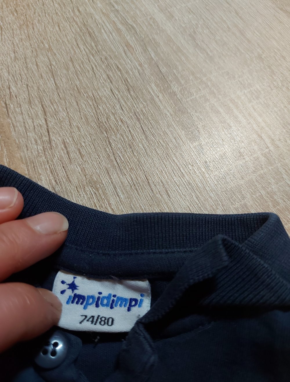 Dunkelblauer Langarmbody Größe 74/80 Impidimpi