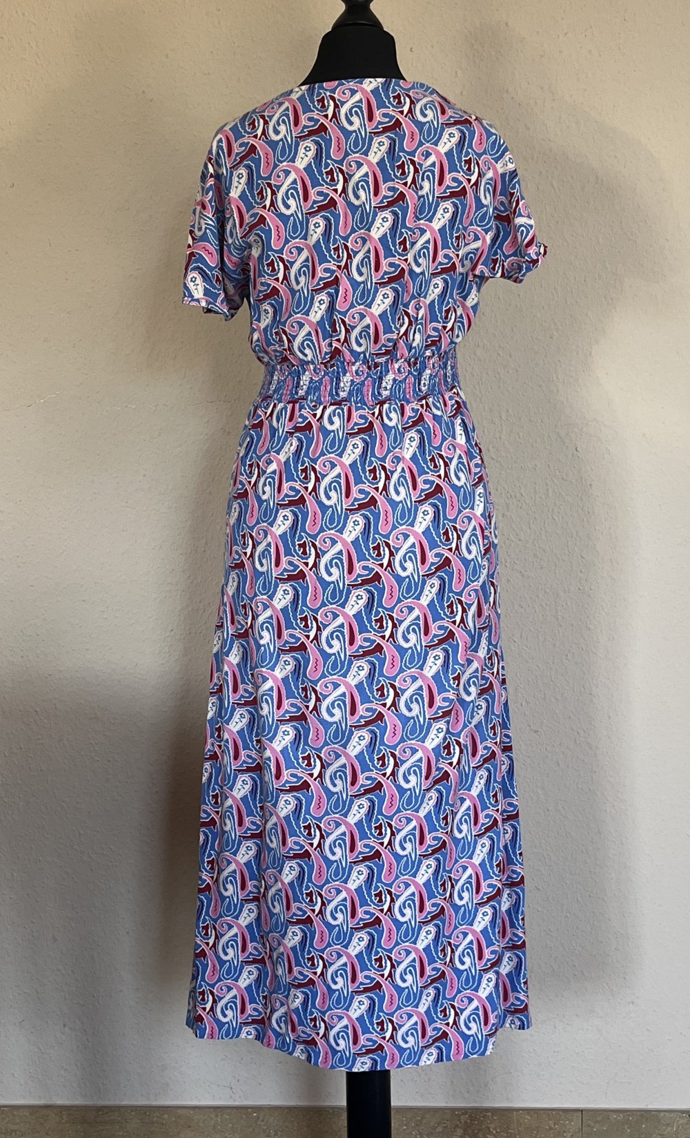 An´ge Sommer Maxikleid mittig gerafft Gr.S mit Flatterärmeln