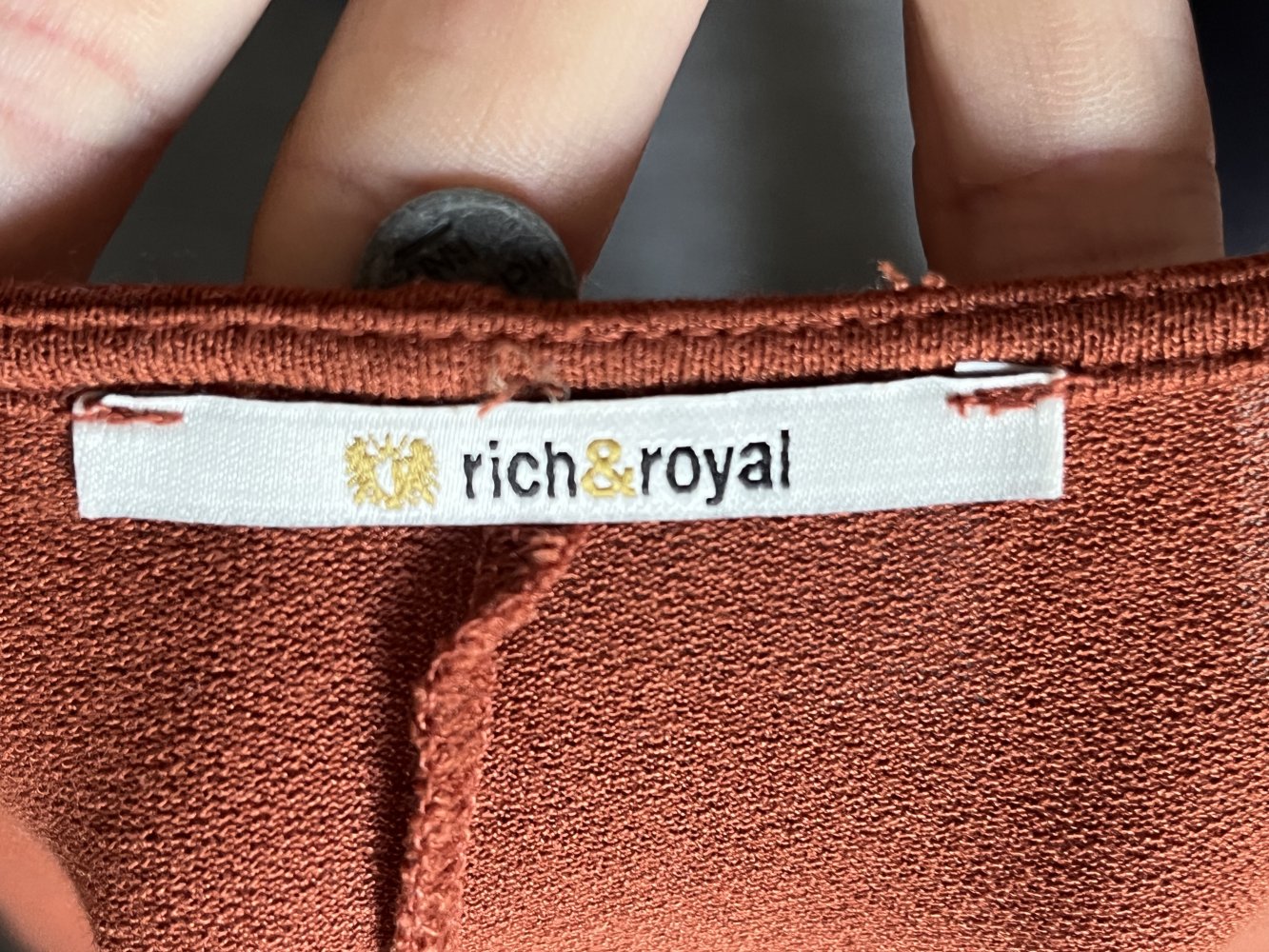 Rich & Royal Viskose Kleid Gr.M in Rostbraun luftig und leicht