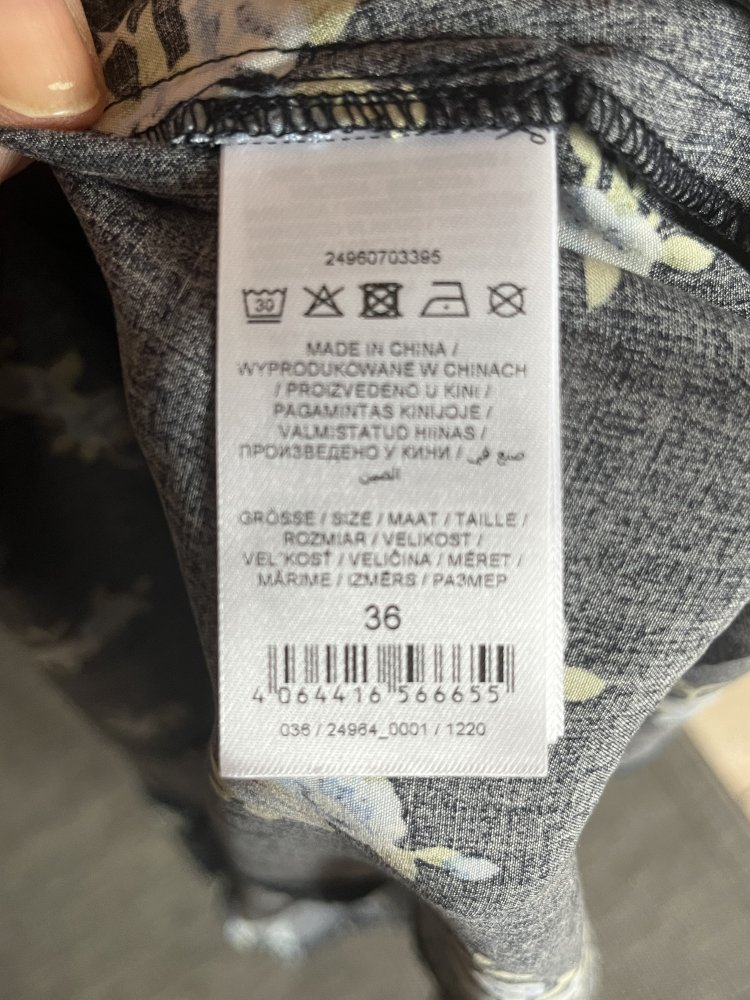 Jake's Sommer Maxikleid Gr.36 dunkelblau mit Blümchen