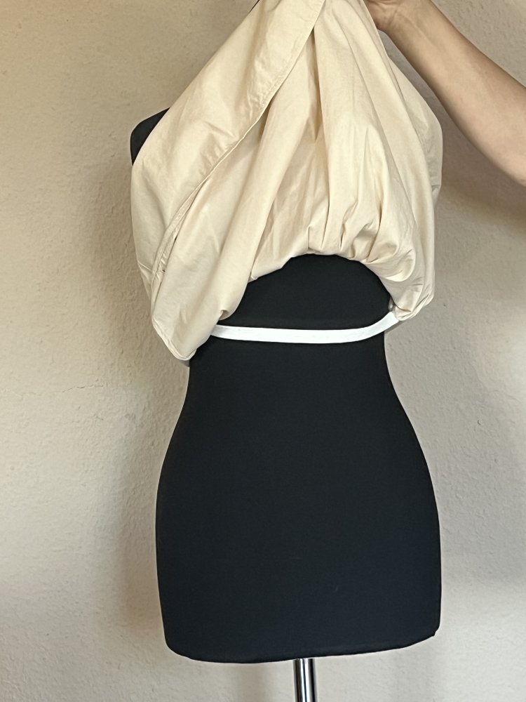 Patrizia Pepe Sera Vokuhila Tunkia Bluse Gr.S / ital. Gr.42 Creme