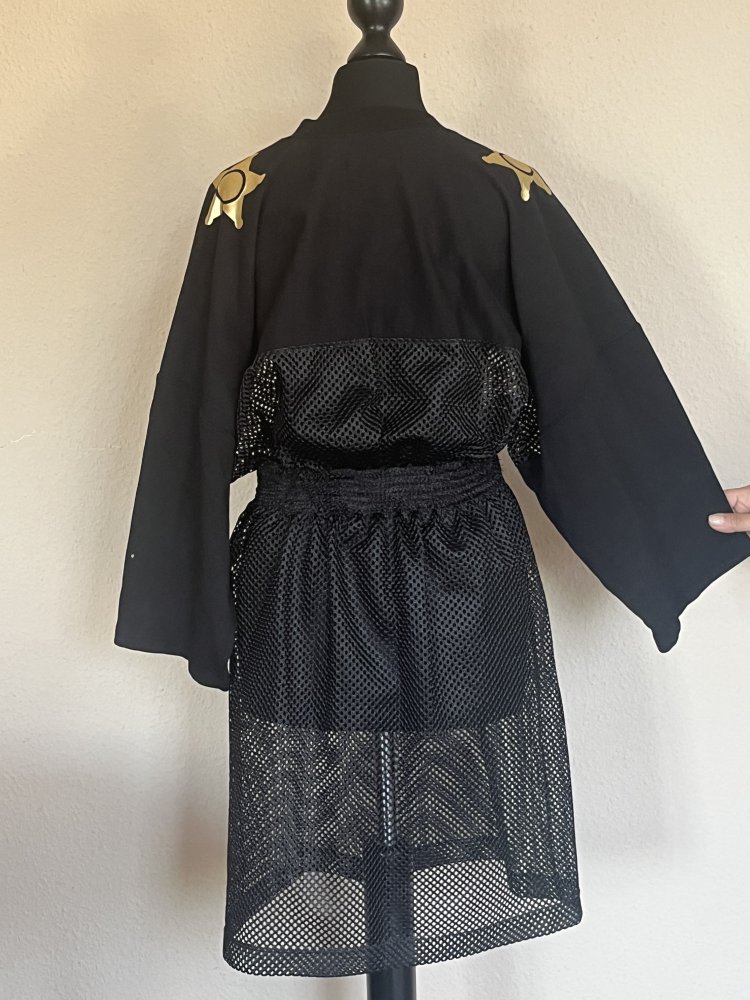 Versace Jeans Strandkleid / Hip Hop Shirt Kleid Gr.S schwarzz Mesh Transparent