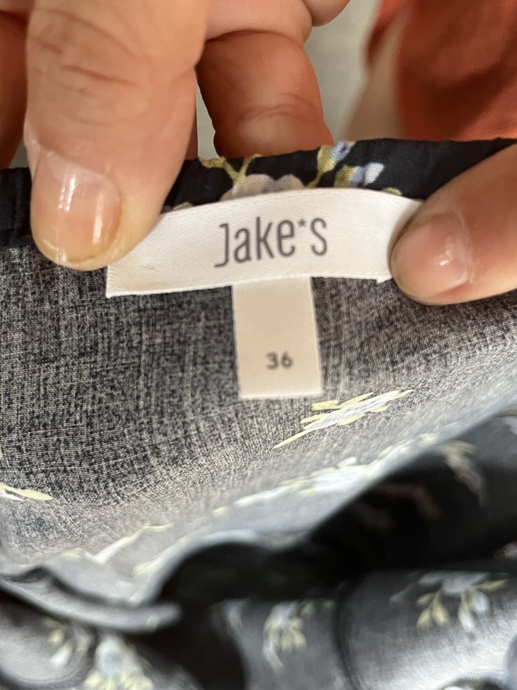 Jake's Sommer Maxikleid Gr.36 dunkelblau mit Blümchen