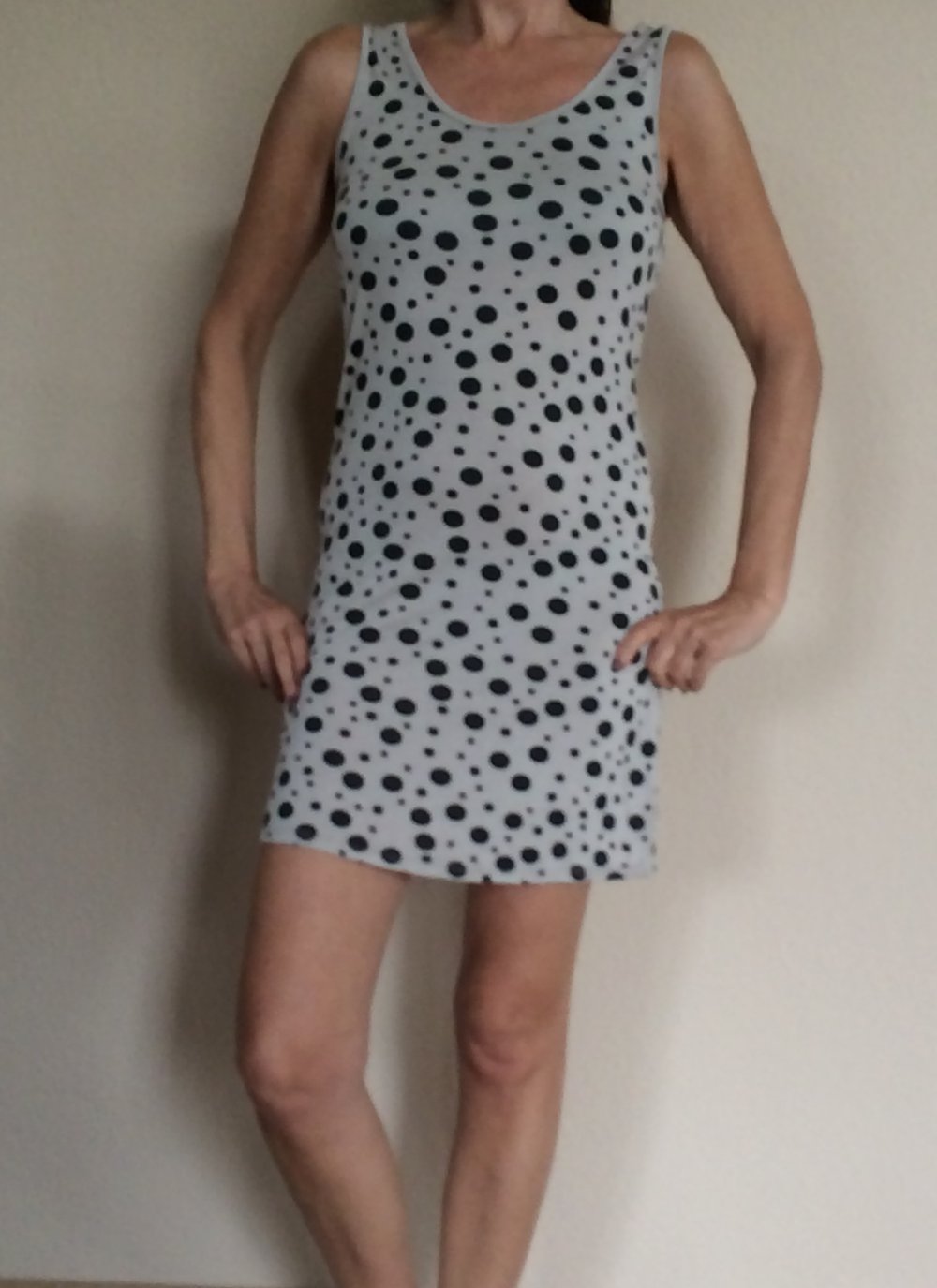 H&M Strandkleid, Tanktop Kleid, Sommerkleid, Tanktop Kleid Hängerchen gepunktet