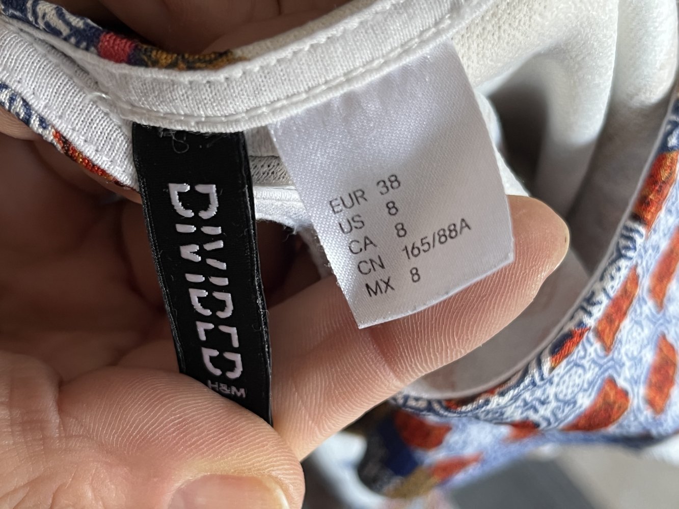 H&M Divided Skater Kleid mit Criss Cross Rücken Gr.36/38 in Patch Work Optik