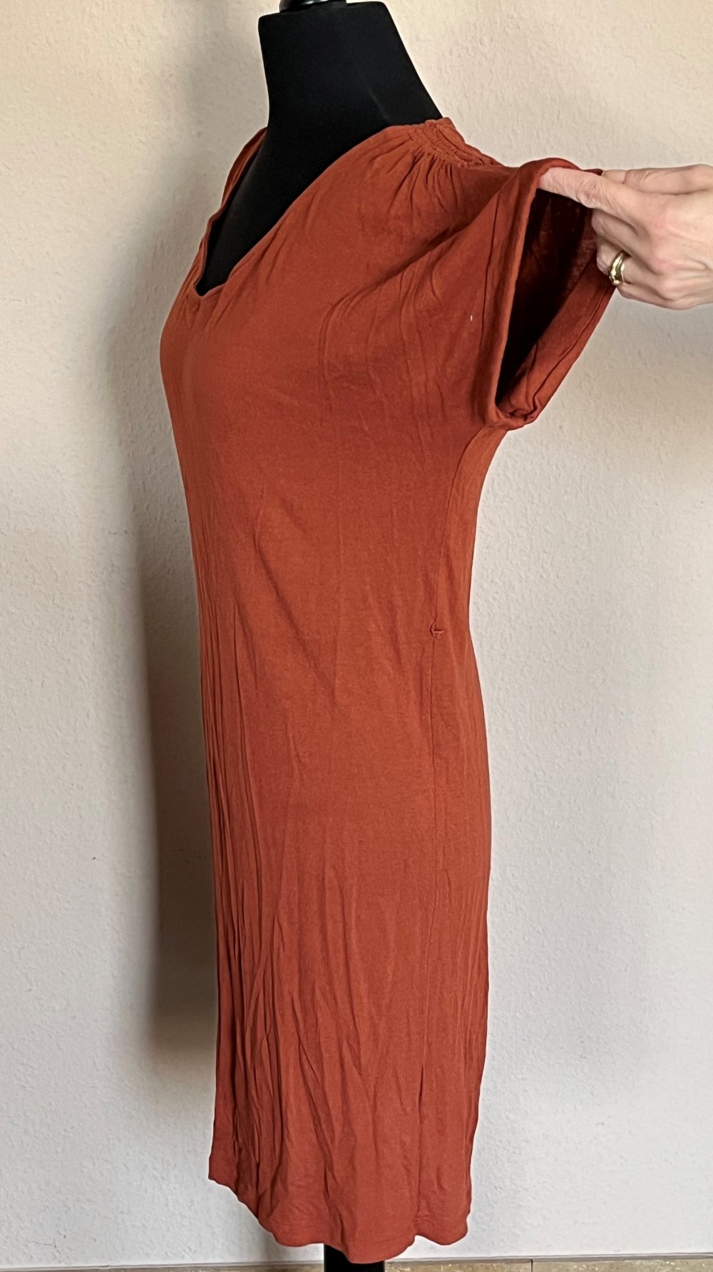 Rich & Royal Viskose Kleid Gr.M in Rostbraun luftig und leicht