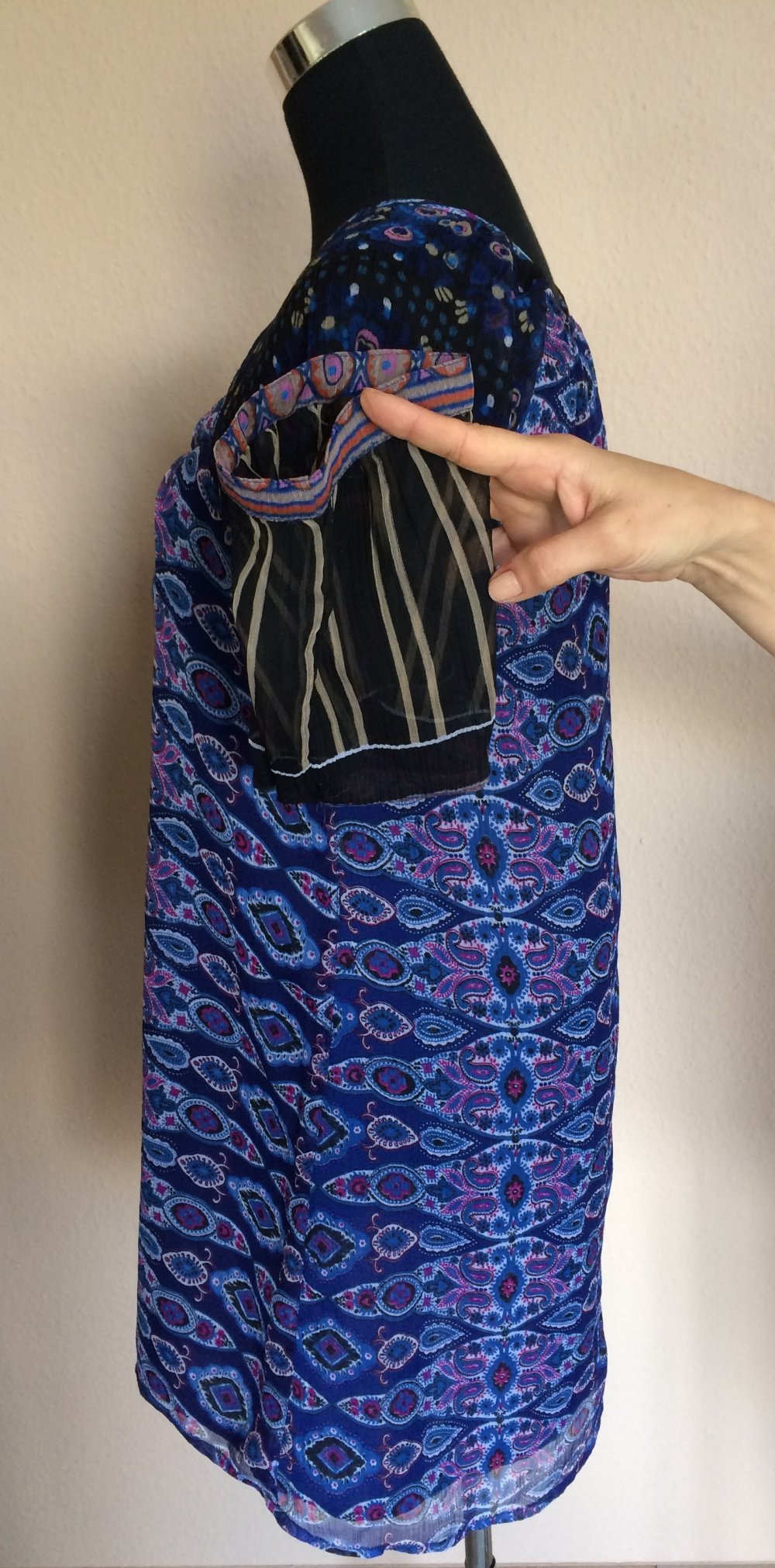 Vero Moda Hippie Chiffon Kleid Gr.36/S unterfüttert mit Boho Muster