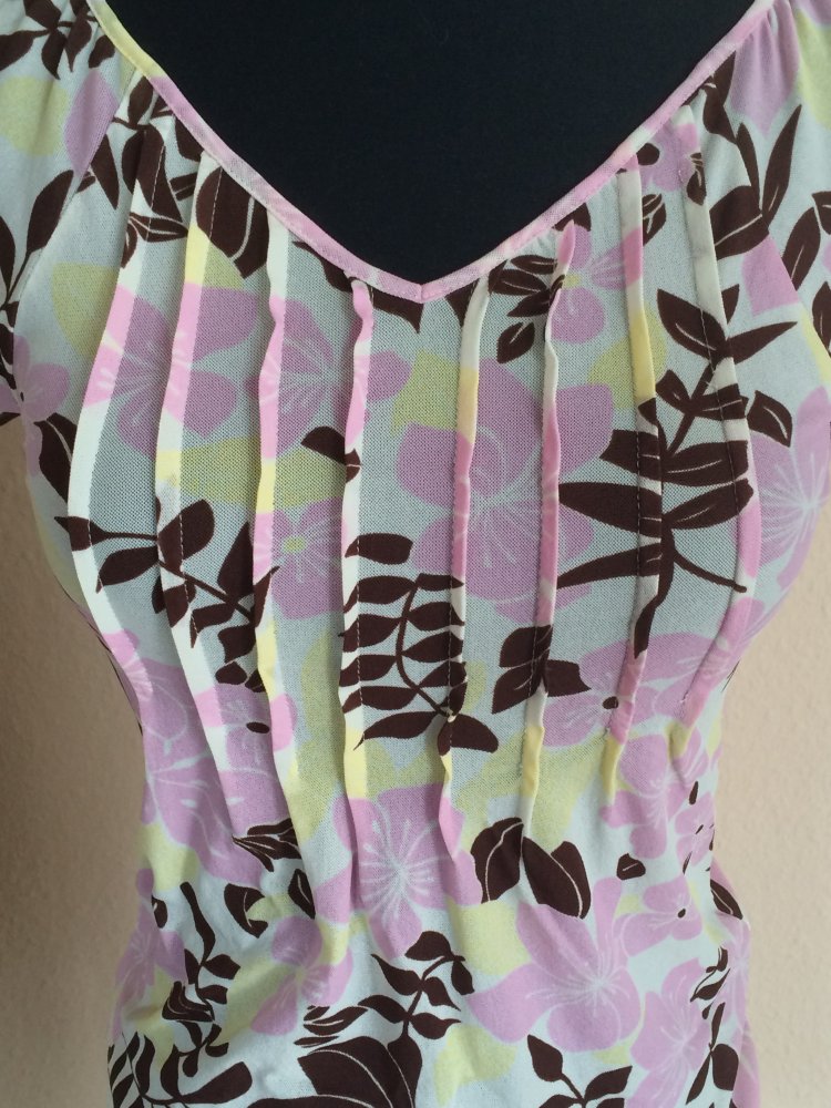 Net Urban Blumen Feen Mesh Kleid Pastell Farben Gr. S/XS,