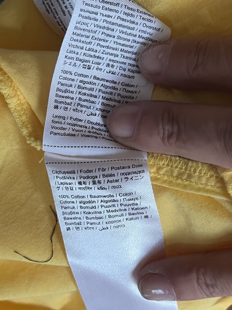 Esprit luftiges Sommerkleid Gr.XS mit eingenähtem Unterkleid Sonnengelb, Volants Ärmel,